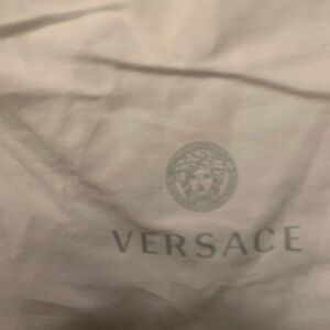 Extra Large Versace dust Taupe Fabric bag with Iconic Medusa Logo